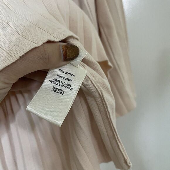 Rebecca Taylor pleated knit kimono sleeve blush pink top size small - Picture 5 of 5